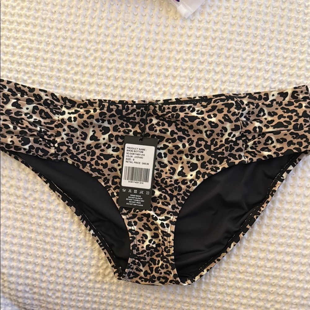 Leopard Print Women's Swim Bottom